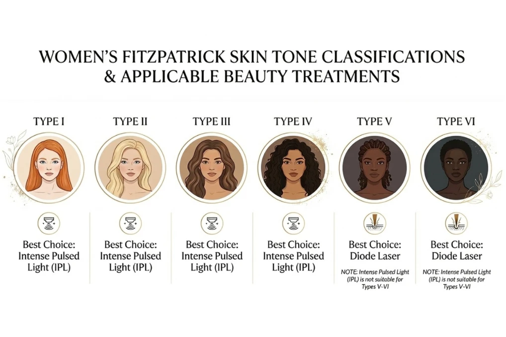 fitzpatrick skin tone hair removal guide